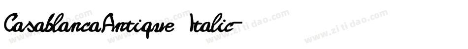 CasablancaAntique Italic字体转换